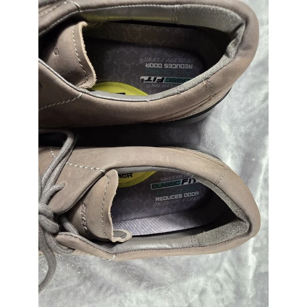 SKECHERS AUGUSTINO CARANO Brown Leather Oxford Shoes, Men's Size 9‎